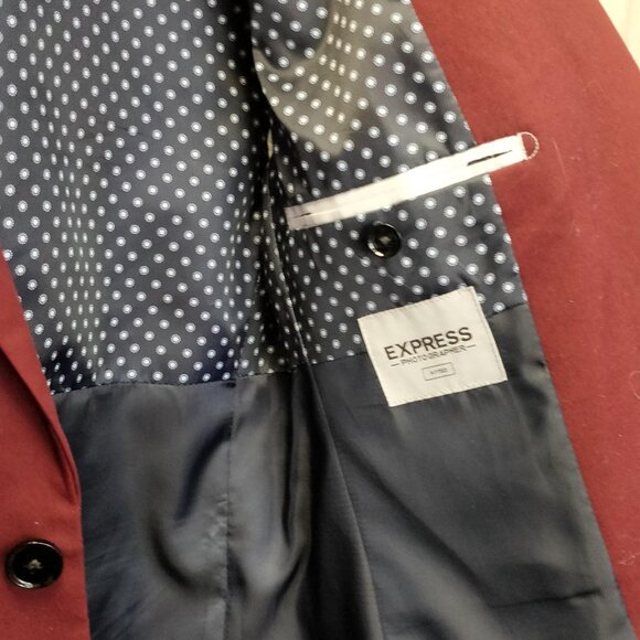 Express Burgundy Sport Coat Blazer - Picture 3 of 3